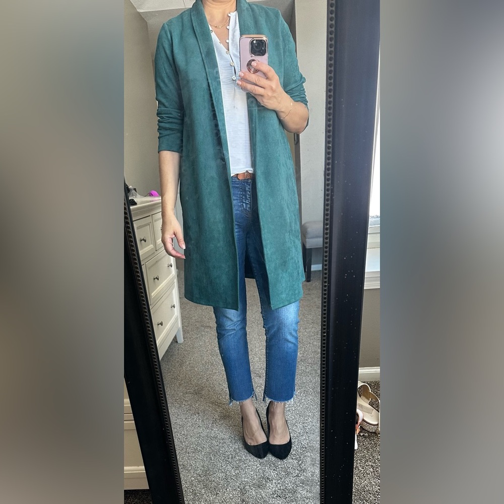 THML Suede long blazer